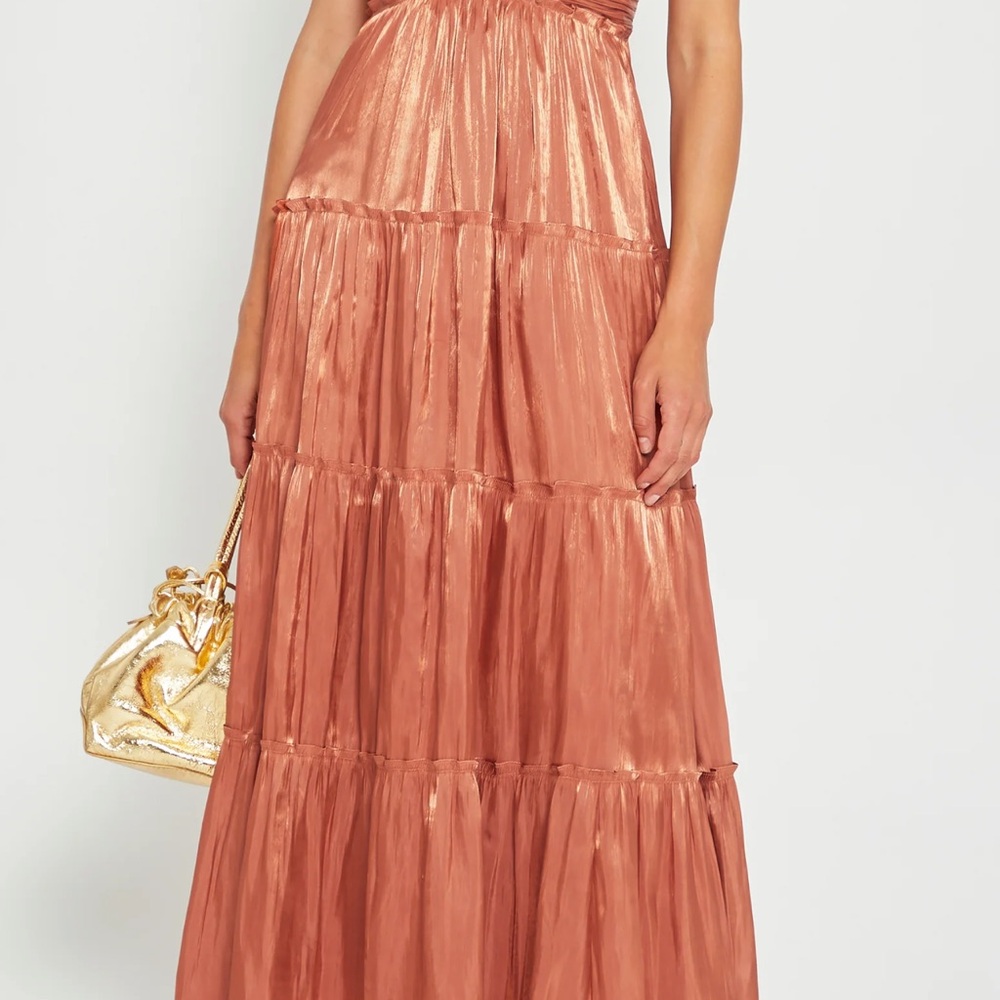 Elegant Copper Maxi Dress